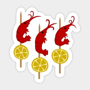 Prawn Brochette Sticker